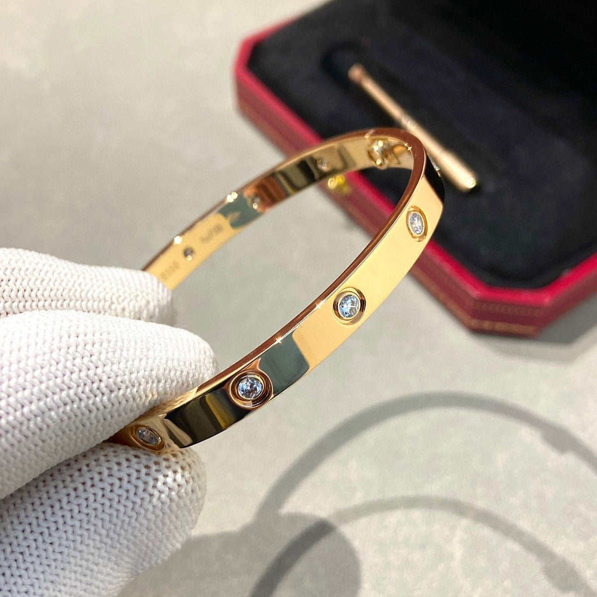 [⭐Lioran]LOVE BRACELET 6.1MM 10 DIAMONDS
