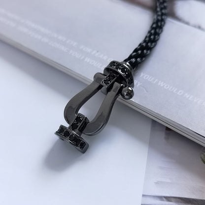 [⭐Lioran]FORCE LARGE SERIES HORSESHOE BLACK SAMURAI BRACELET