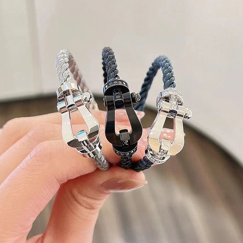 [⭐Lioran]FORCE LARGE HORSESHOE NO DIAMOND BRACELET GOLD