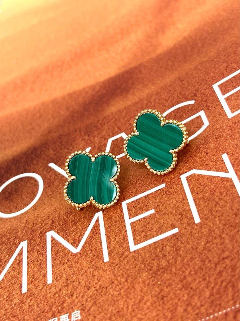 [⭐Lioran] CLOVER LARGE (20mm) 1 MOTIFS GREENER MOP STUD EARRINGS