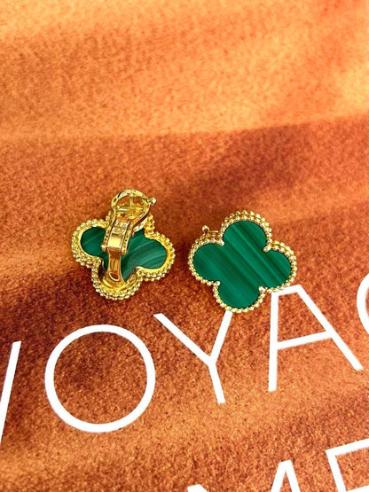 [⭐Lioran] CLOVER LARGE (20mm) 1 MOTIFS GREENER MOP STUD EARRINGS