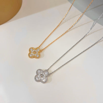 [⭐Lioran]CLOVER 15MM DIAMOND SINGLE FLOWER NECKLACE