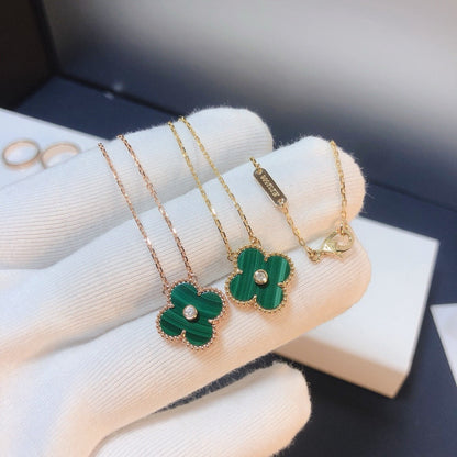 [⭐Lioran]CLOVER 15MM DIAMOND TURQUOISE NECKLACE