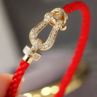 [⭐Lioran]FORCE LARGE HORSESHOE FULL DIAMOND BRACELET SILVER