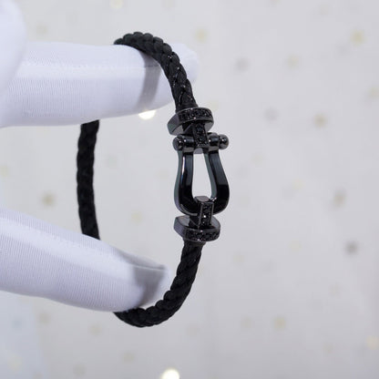 [⭐Lioran]FORCE LARGE SERIES HORSESHOE BLACK SAMURAI BRACELET