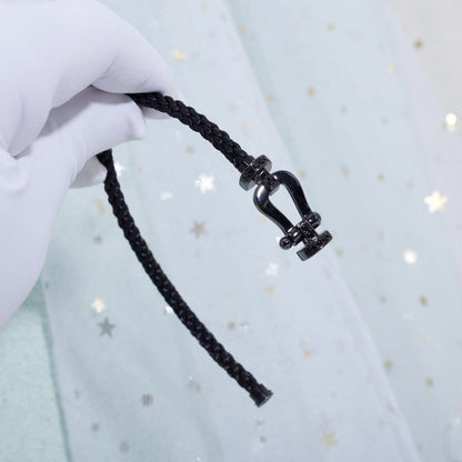 [⭐Lioran]FORCE LARGE SERIES HORSESHOE BLACK SAMURAI BRACELET