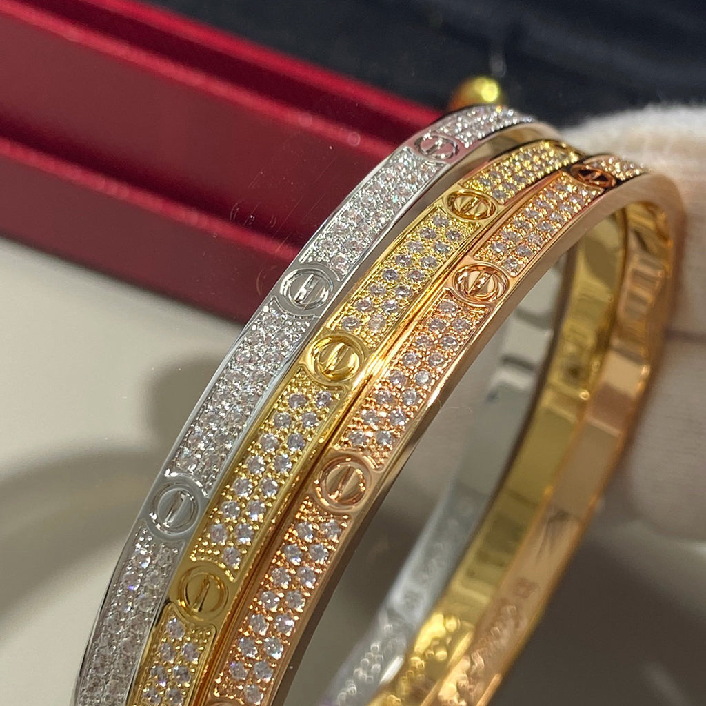 [⭐Lioran]LOVE BRACELET 3.65MM DIAMOND-PAVED