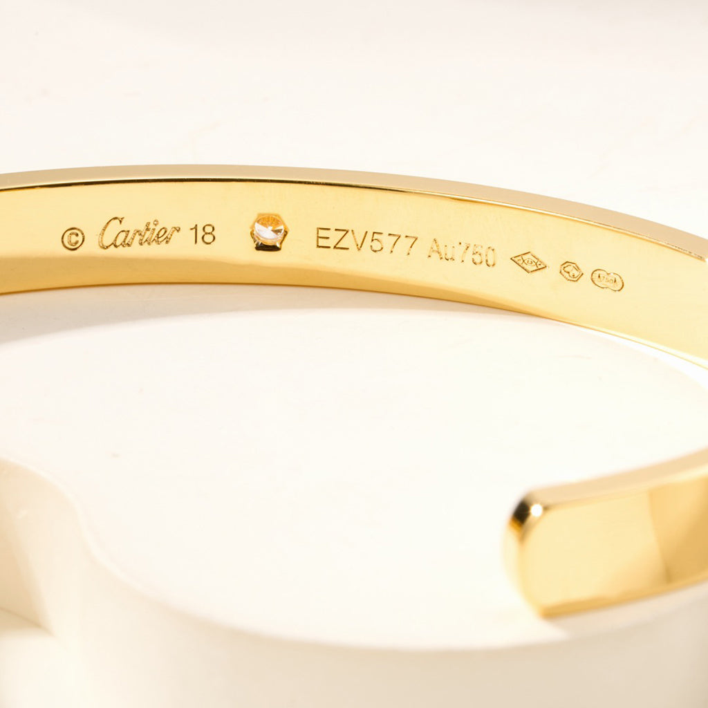 [⭐Lioran]LOVE BRACELET 6.1MM 1 DIAMOND OPEN CUFF