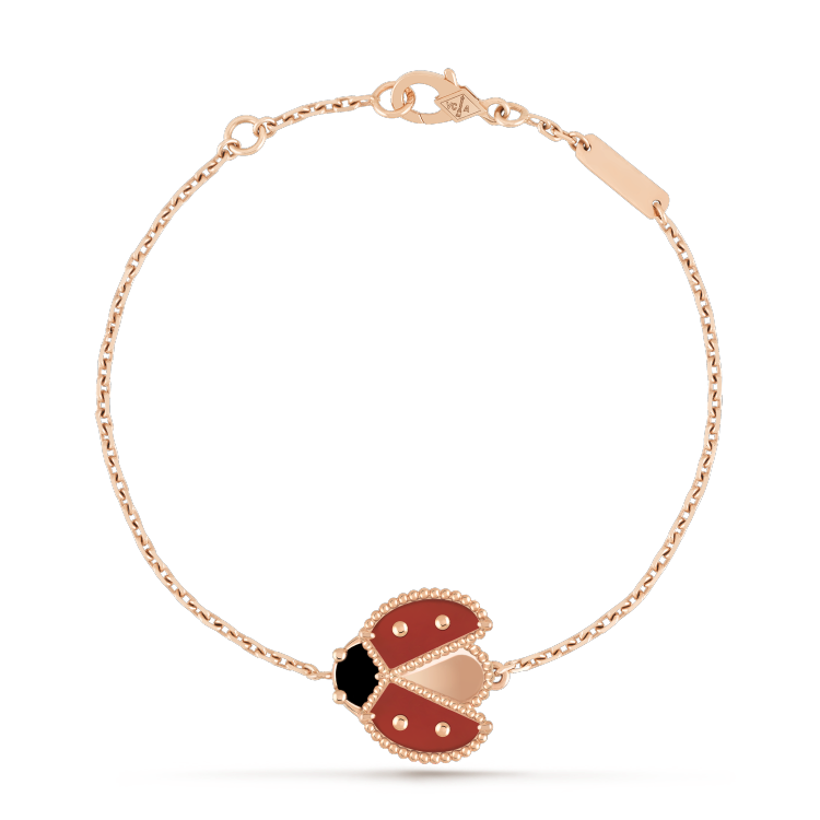 [⭐Lioran]LUCKY SPRING 1 MOTIF PINK GOLD BRACELET