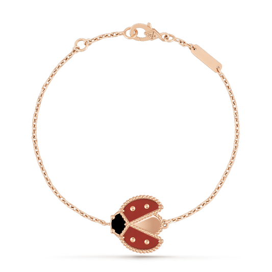[⭐Lioran]LUCKY SPRING 1 MOTIF PINK GOLD BRACELET