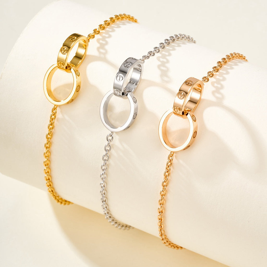 [⭐Lioran]LOVE BRACELET DOUBLE RING