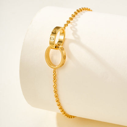 [⭐Lioran]LOVE BRACELET DOUBLE RING