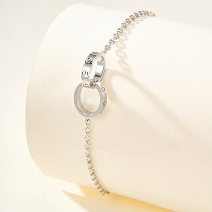 [⭐Lioran]LOVE BRACELET DOUBLE RING