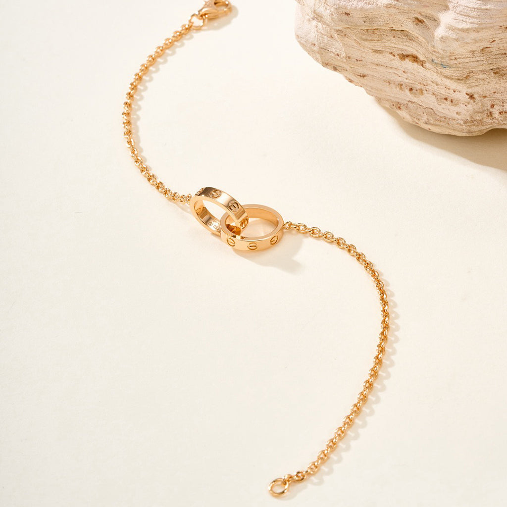 [⭐Lioran]LOVE BRACELET DOUBLE RING