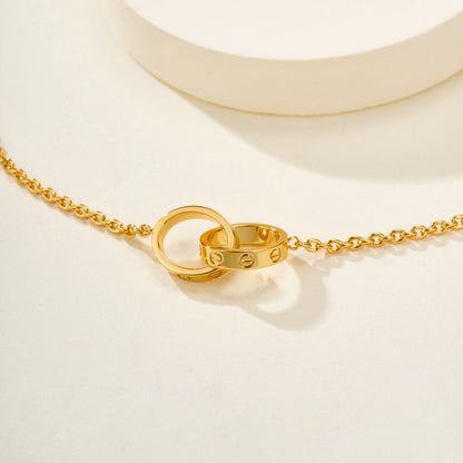 [⭐Lioran]LOVE BRACELET DOUBLE RING