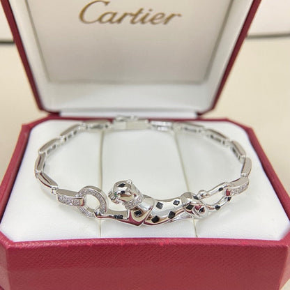 [⭐Lioran]PANTHERE HALF DIAMOND ON CHAIN BRACELET