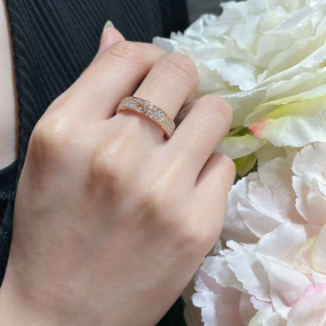 [⭐Lioran]KELLY PINK GOLD DIAMOND RING