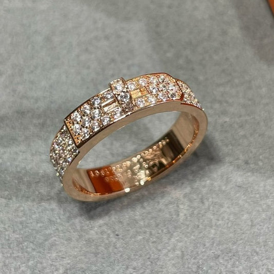 [⭐Lioran]KELLY PINK GOLD DIAMOND RING