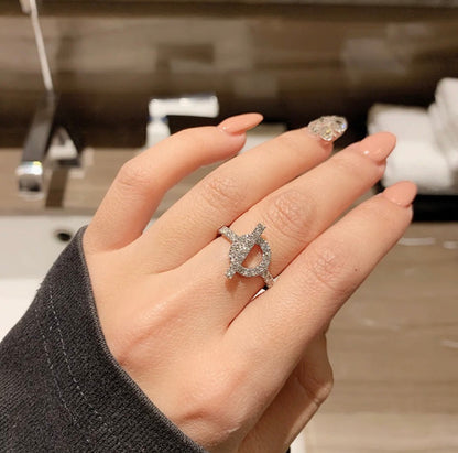 [⭐Lioran]ECHAPPEE RING SILVER DIAMOND