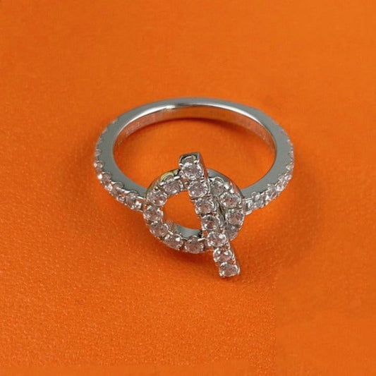 [⭐Lioran]ECHAPPEE RING SILVER DIAMOND
