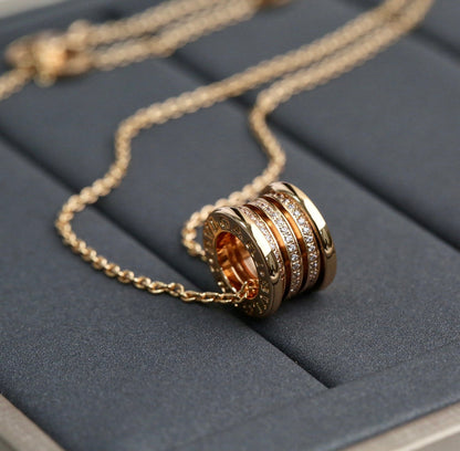 [⭐Lioran]ZERO 1 PINK GOLD DIAMOND NECKLACE