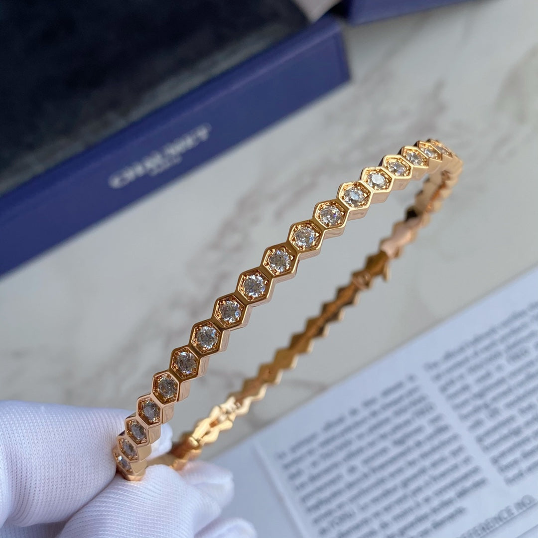 [⭐Lioran]BEE LOVE GOLD BRACELET FULL DIAMOND