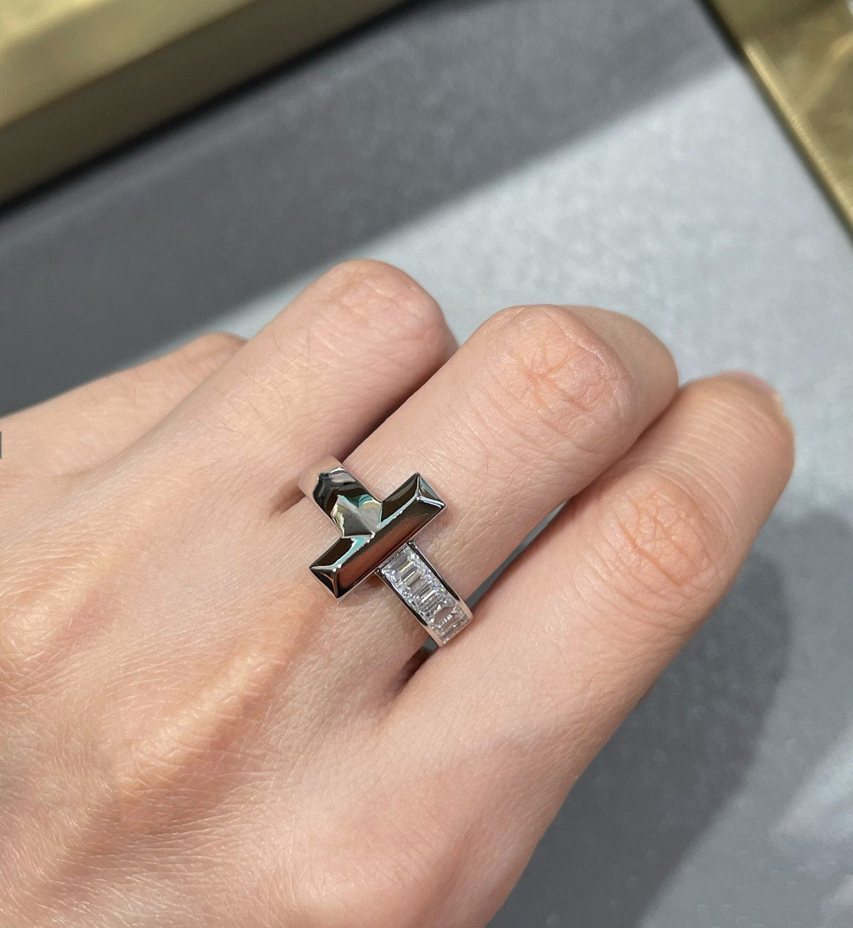 [Lioran]T1 WIDE 4.5MM DIAMOND RING