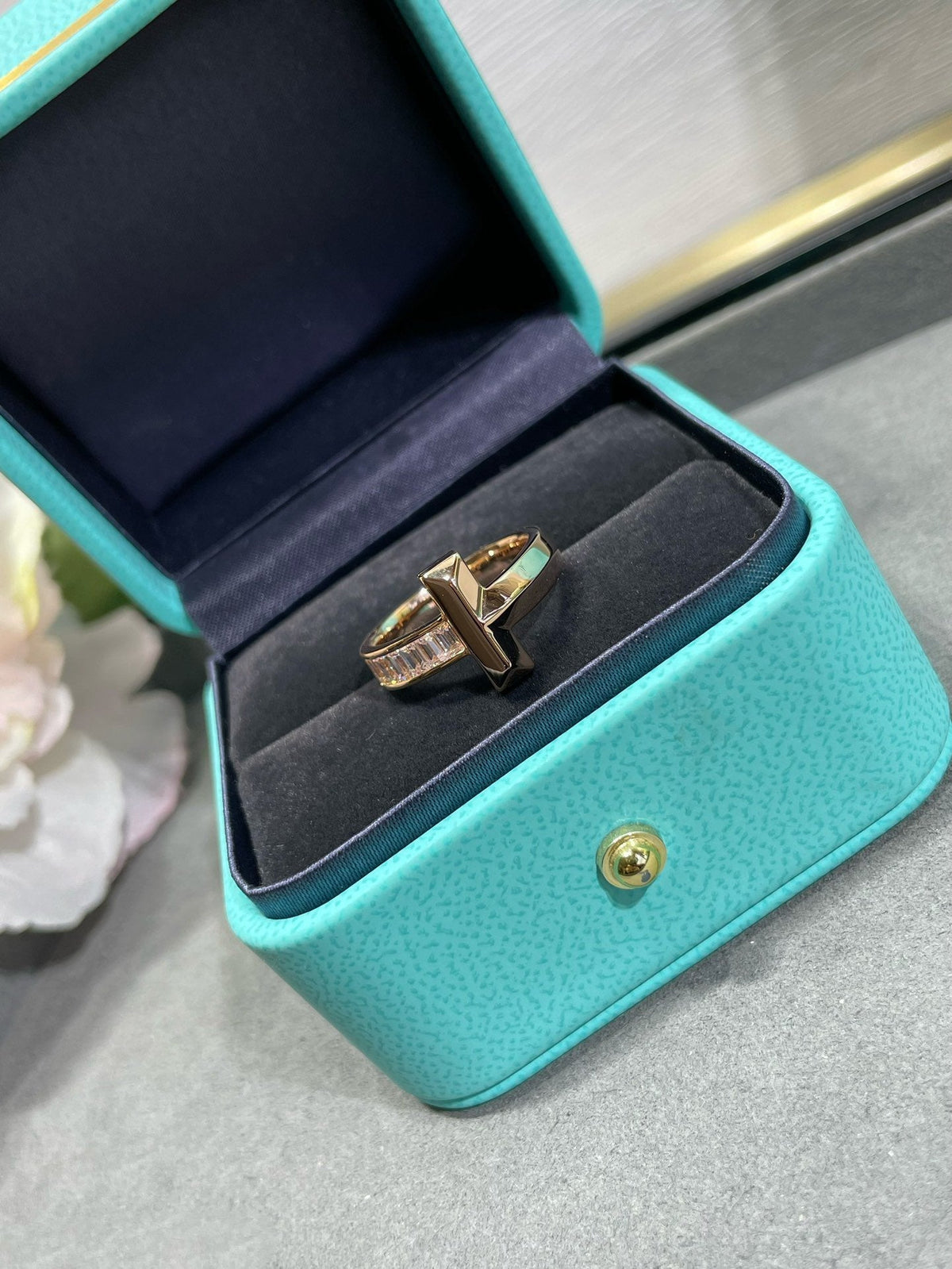 [Lioran]T1 WIDE 4.5MM DIAMOND RING