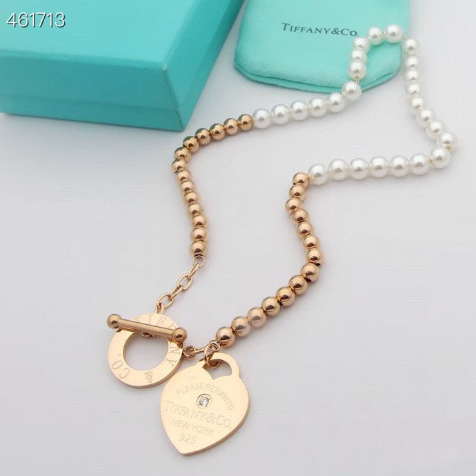 [Lioran]RETURN TO TIF HEART TAF BEAD PEARL BRACELET
