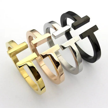[Lioran]T SQUARE OPEN BRACELET