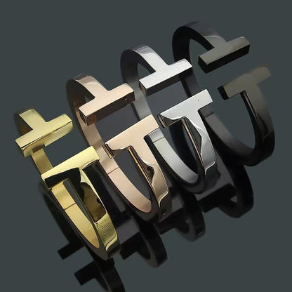 [Lioran]T SQUARE OPEN BRACELET