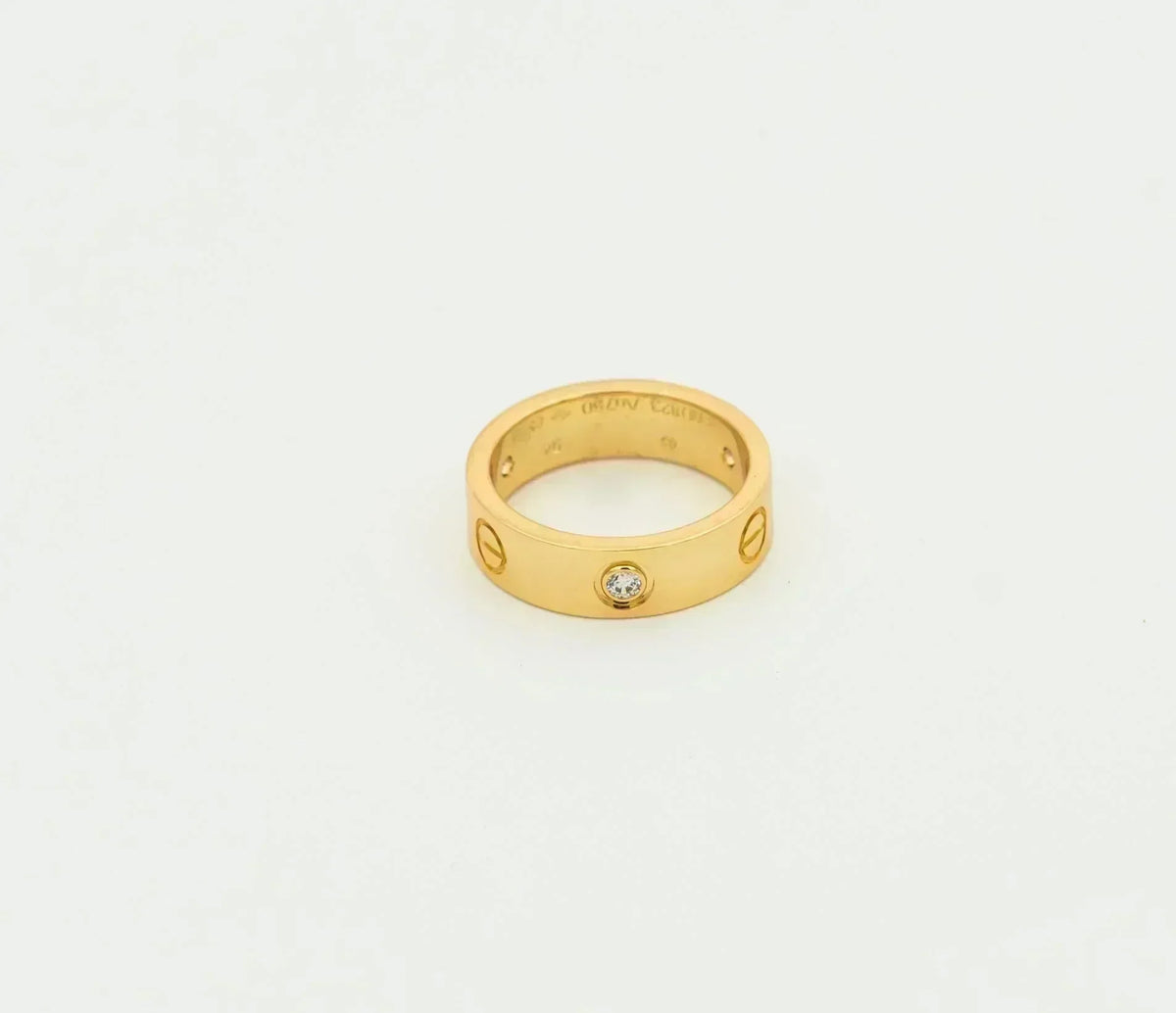 [⭐Lioran]LOVE RING 5.5MM 3 DIAMONDS GOLD