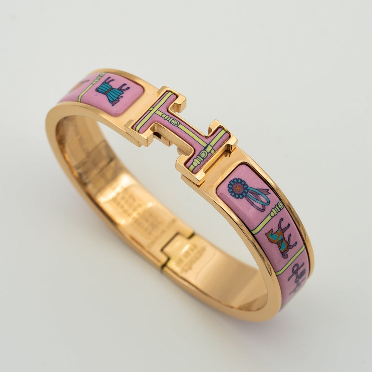 [⭐Lioran]H PINK GOLD BRACELET PINK CERAMIC