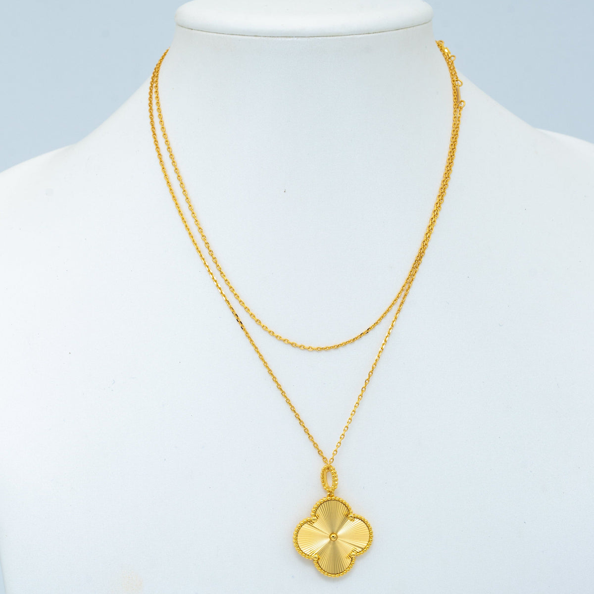 [⭐Lioran]CLOVER 25MM PEDANT NECKLACE GOLD
