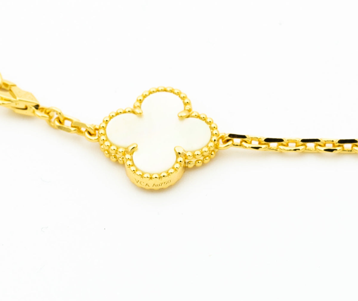 [⭐Lioran]CLOVER BRACELET 5 MOTIFS ONYX MOP