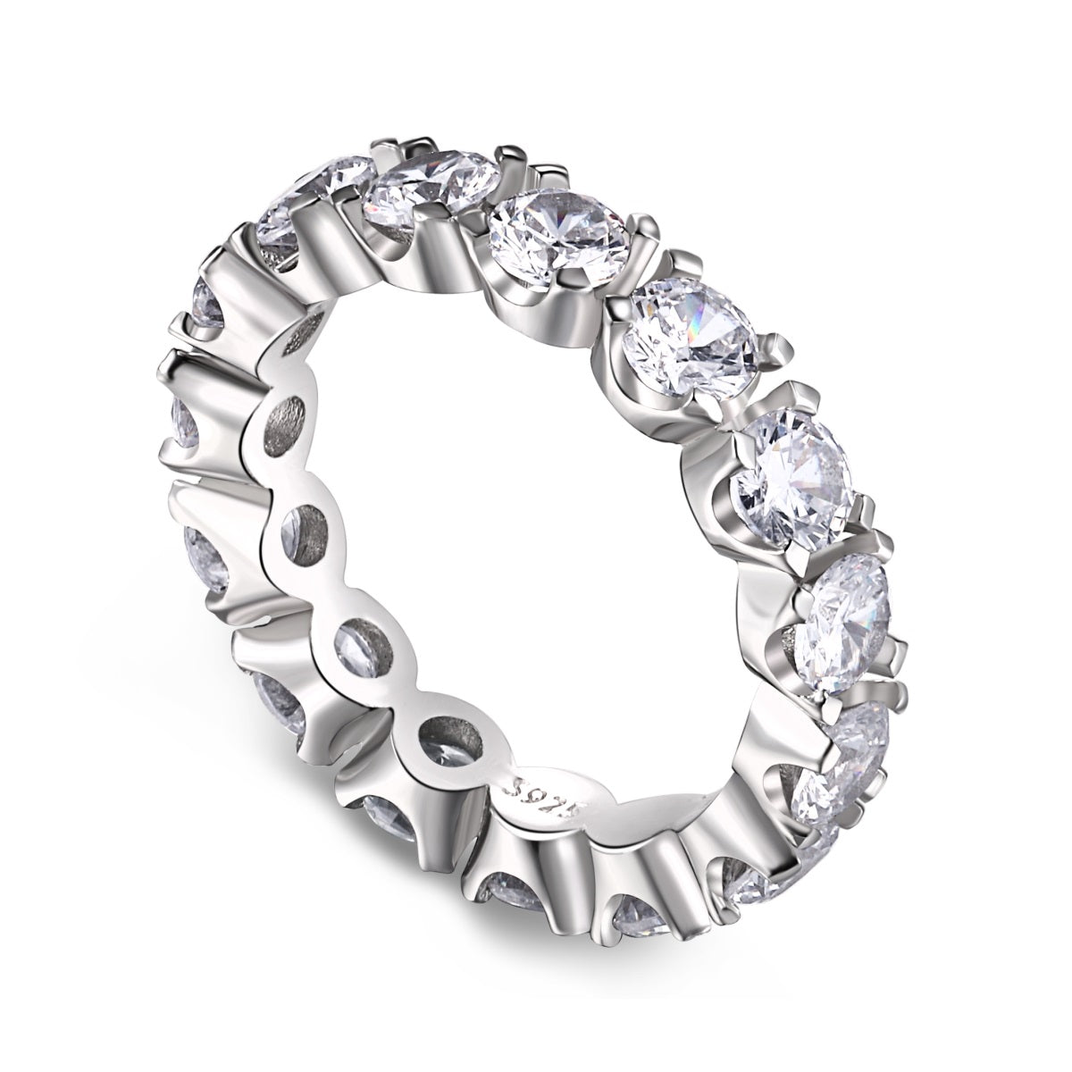 [⭐Lioran Jewelry]Eternity Round Cut Tennis Ring