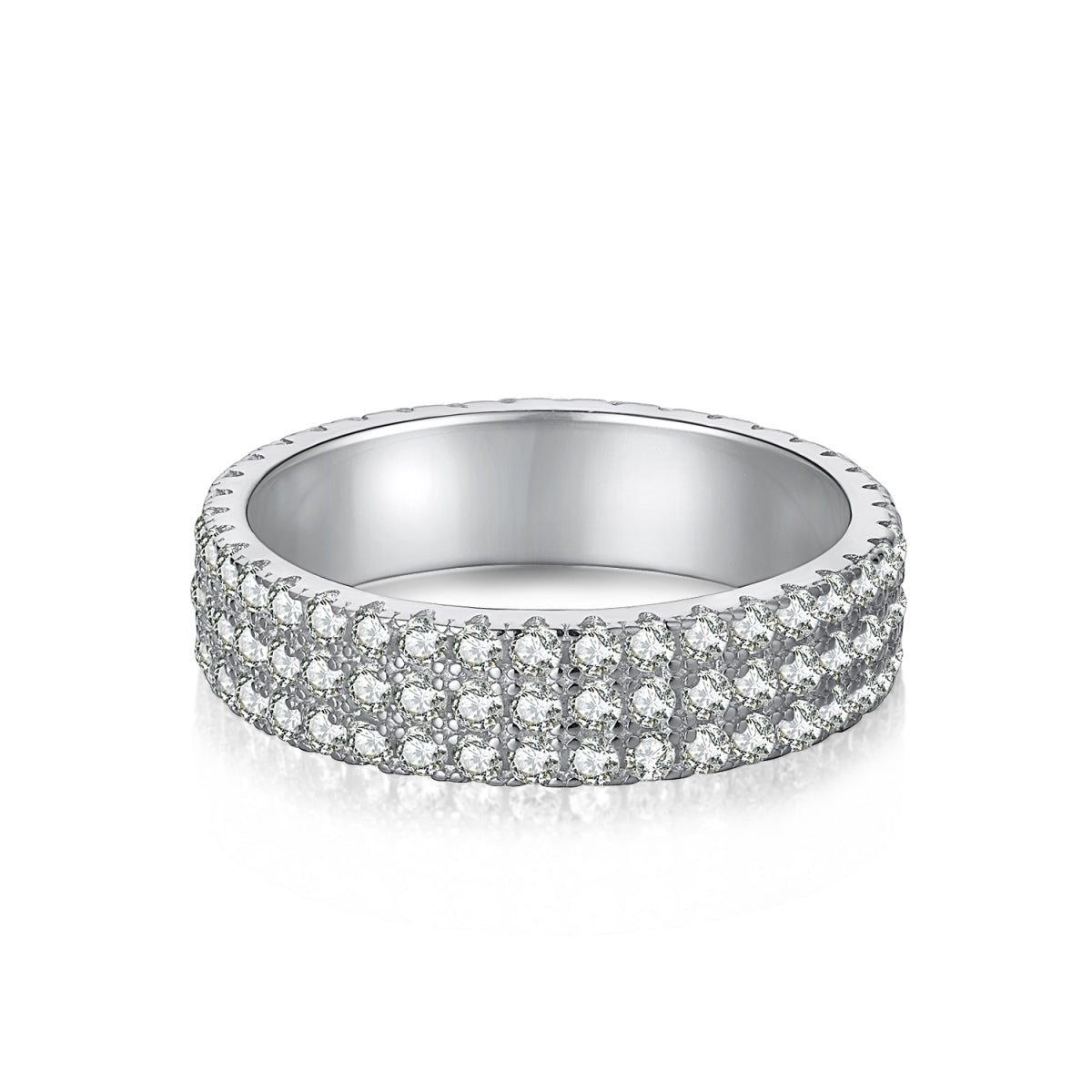 [⭐Lioran Jewelry]Dainty Round Cut Tennis Ring