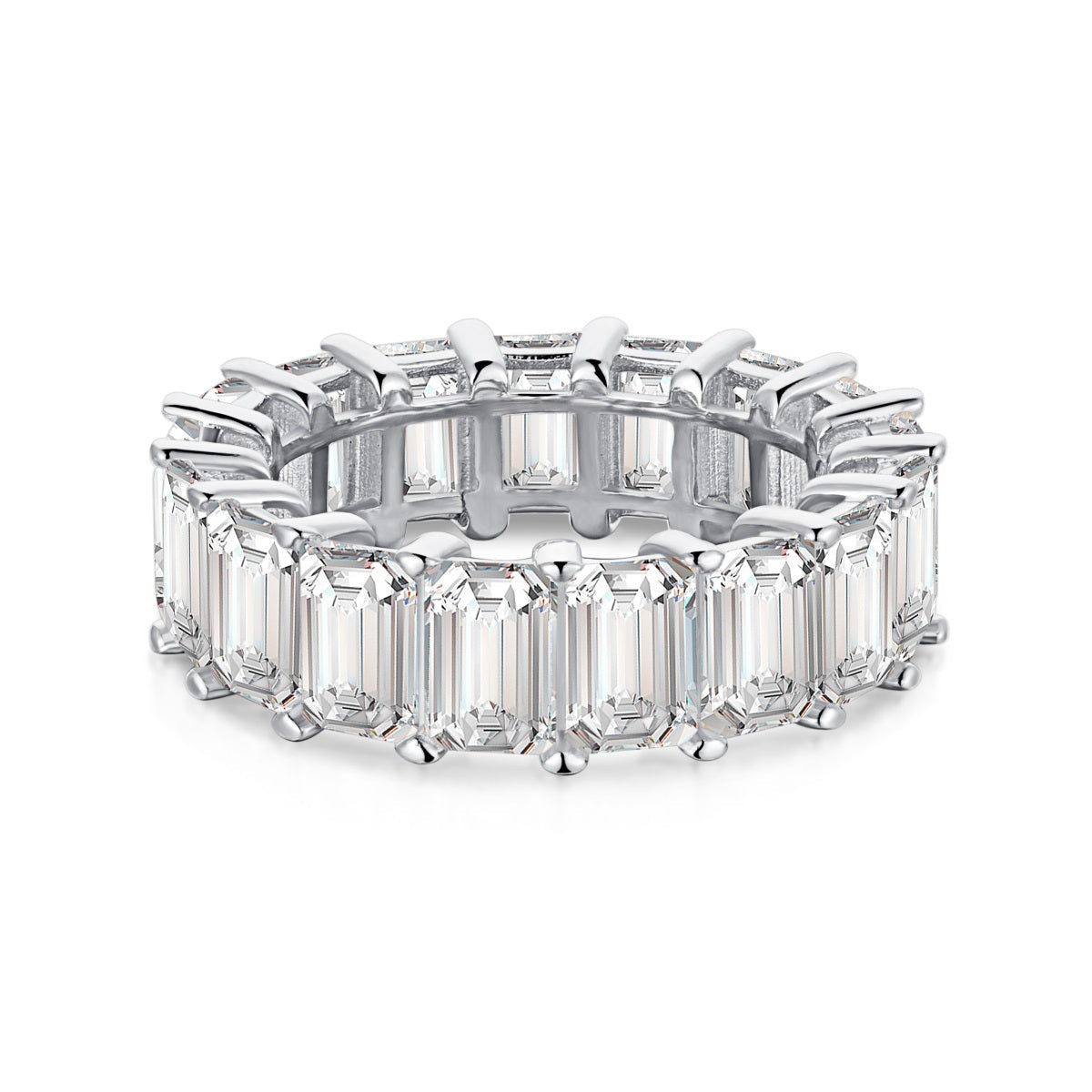 [⭐Lioran Jewelry]0.75 Carat Elegant Emerald Cut Tennis Ring