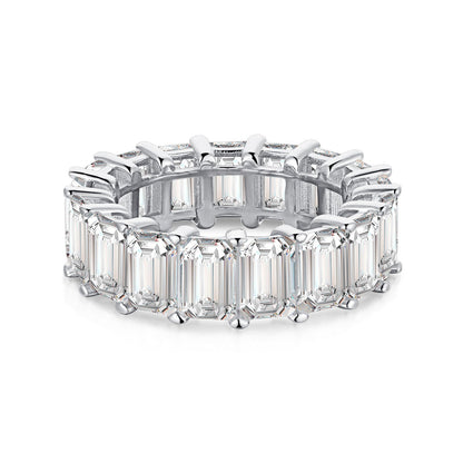 [⭐Lioran Jewelry]0.75 Carat Elegant Emerald Cut Tennis Ring