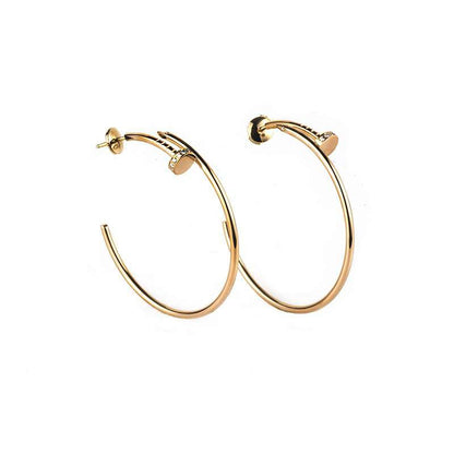 [⭐Lioran]JUSTE EARRINGS GOLD DIAMONDS 1.8MM