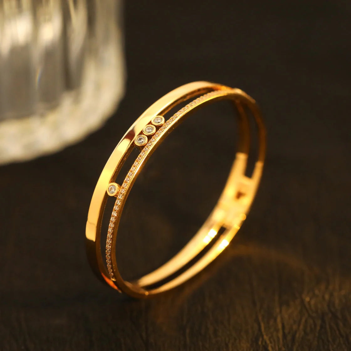 [⭐Lioran]Move Romane Diamond Bangle Bracelet