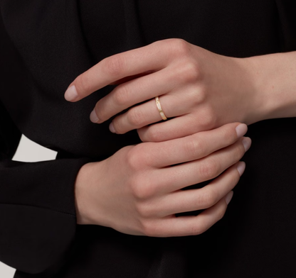 [⭐Lioran]LOVE RING 2.6mm-wide full-diamond ring Gold
