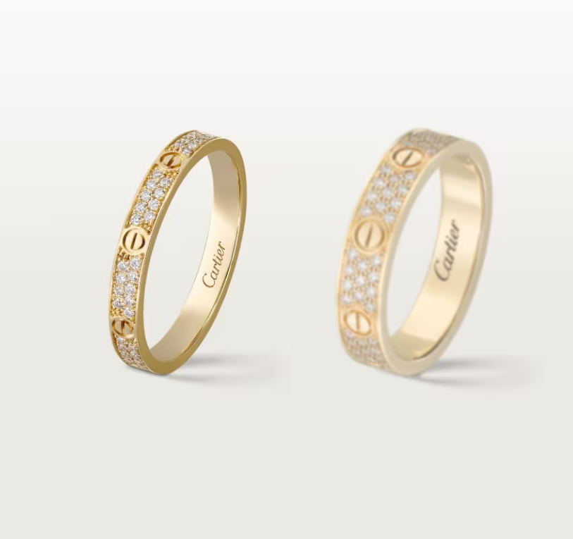 [⭐Lioran]LOVE RING 2.6mm-wide full-diamond ring Gold