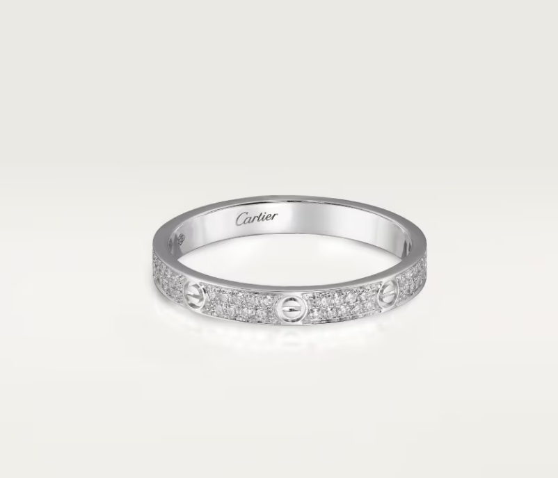 [⭐Lioran]LOVE RING 2.6mm-wide full-diamond ring silver