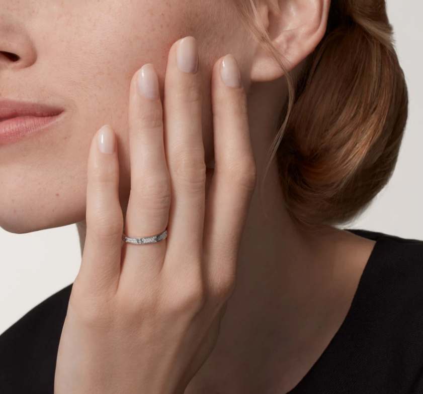 [⭐Lioran]LOVE RING 2.6mm-wide full-diamond ring silver