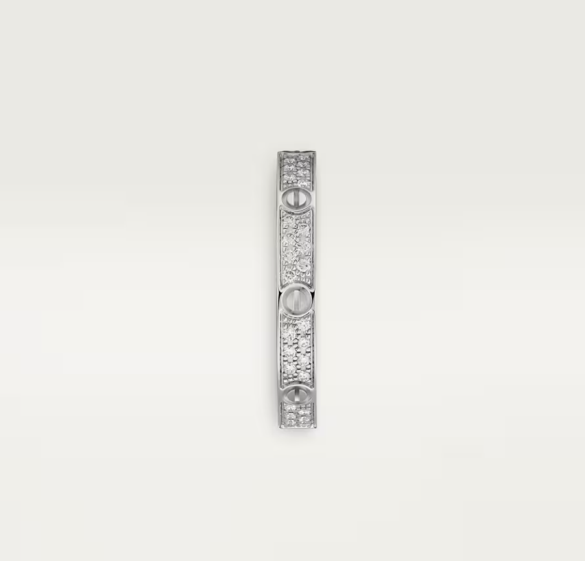 [⭐Lioran]LOVE RING 2.6mm-wide full-diamond ring silver