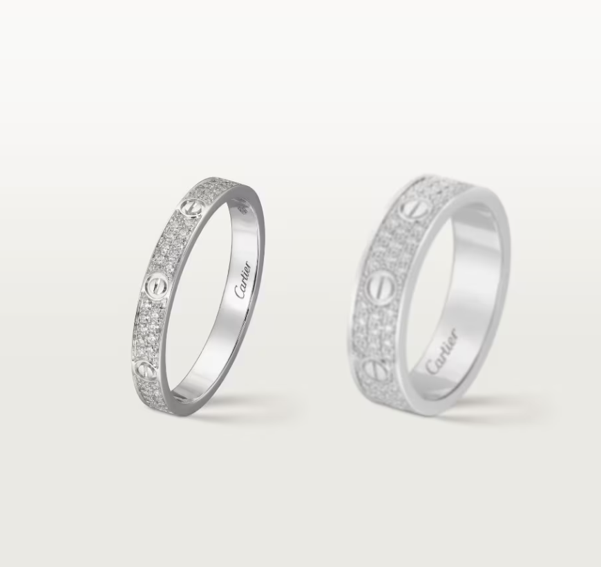[⭐Lioran]LOVE RING 2.6mm-wide full-diamond ring silver