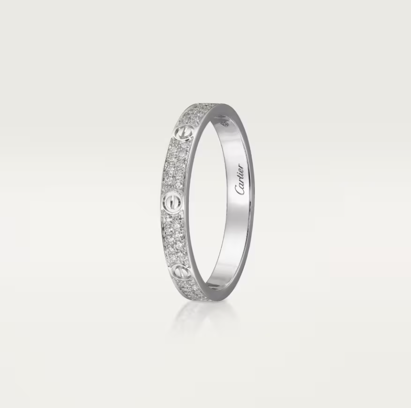 [⭐Lioran]LOVE RING 2.6mm-wide full-diamond ring silver