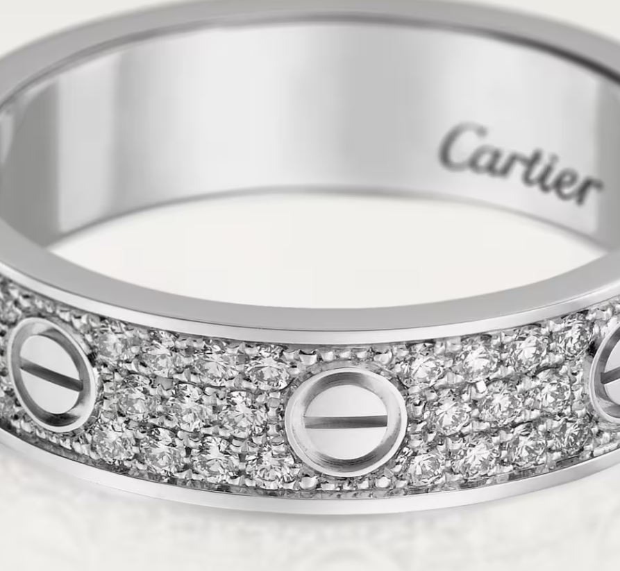 [⭐Lioran]LOVE RING 4mm-wide full-diamond ring silver