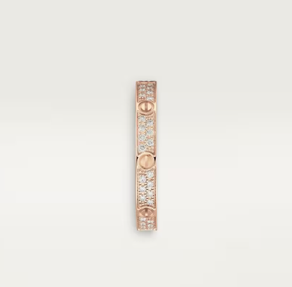 [⭐Lioran]LOVE RING 2.6mm-wide full-diamond ring Rose Gold
